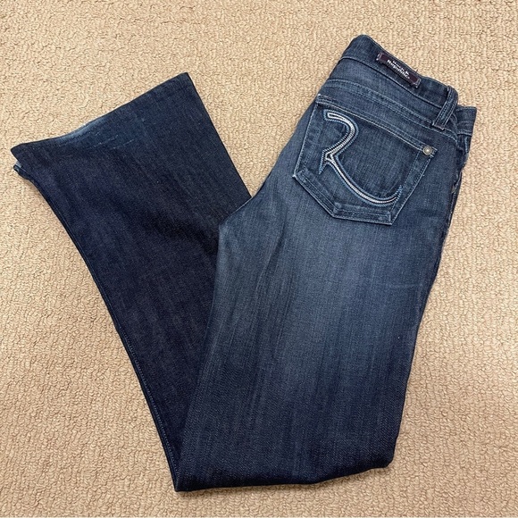 Rock & Republic Dark Wash Low rise Bootcut Flared Jeans - Size 25 - Picture 5 of 14